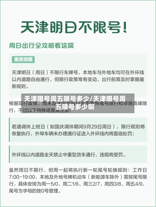 天津限号周五限号多少/天津限号周五限号多少啊
