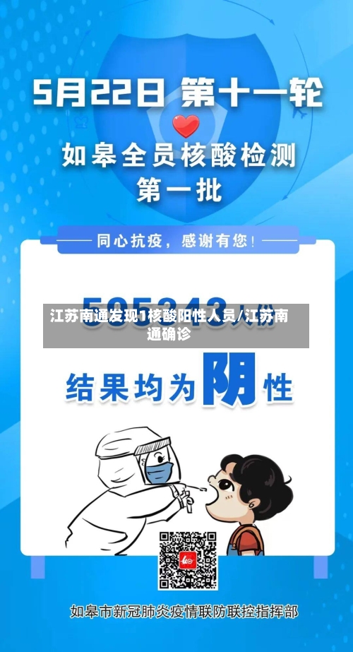 江苏南通发现1核酸阳性人员/江苏南通确诊