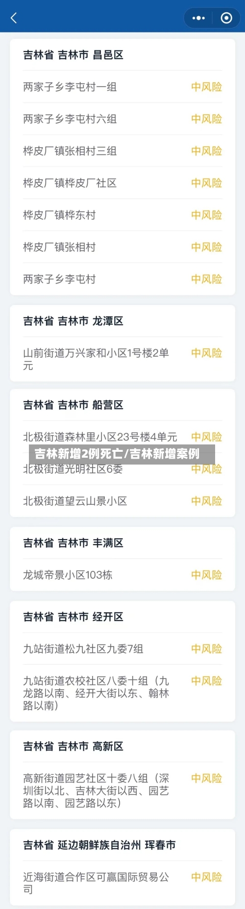 吉林新增2例死亡/吉林新增案例-第2张图片
