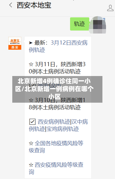 北京新增4例确诊住同一小区/北京新增一例病例在哪个小区