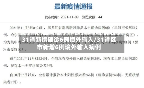 31省新增确诊6例境外输入/31省区市新增6例境外输入病例