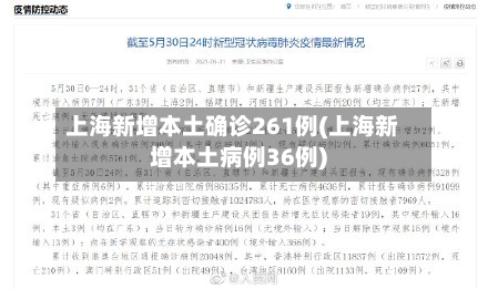 上海新增本土确诊261例(上海新增本土病例36例)-第2张图片