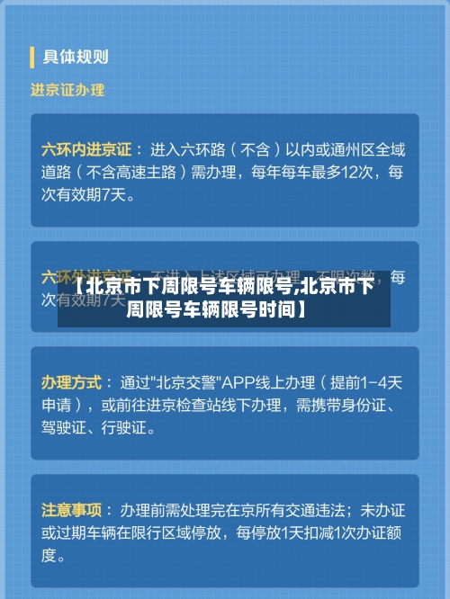 【北京市下周限号车辆限号,北京市下周限号车辆限号时间】-第2张图片