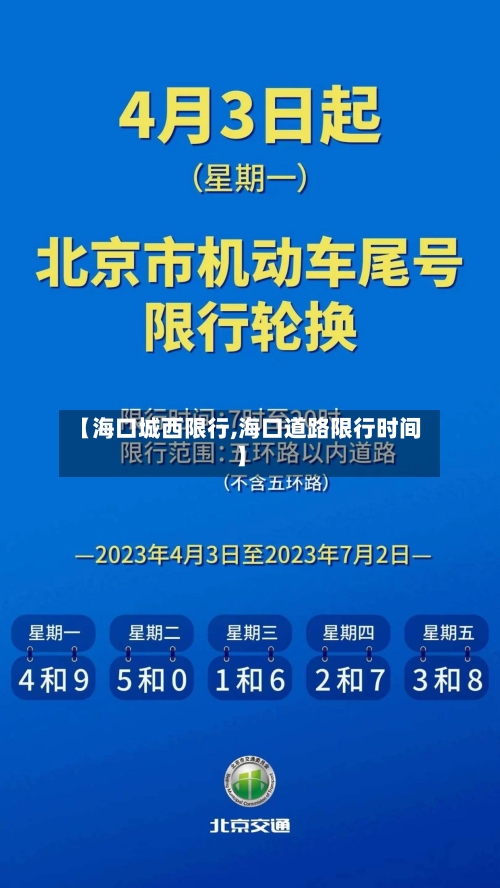【海口城西限行,海口道路限行时间】-第2张图片
