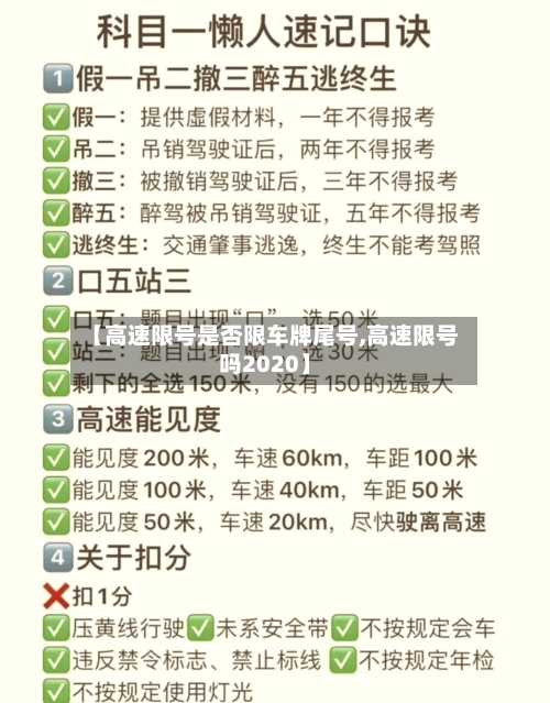 【高速限号是否限车牌尾号,高速限号吗2020】-第2张图片