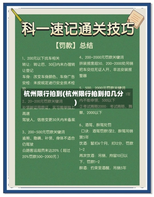杭州限行拍到(杭州限行拍到扣几分)-第3张图片