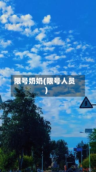 限号奶奶(限号人员)-第3张图片