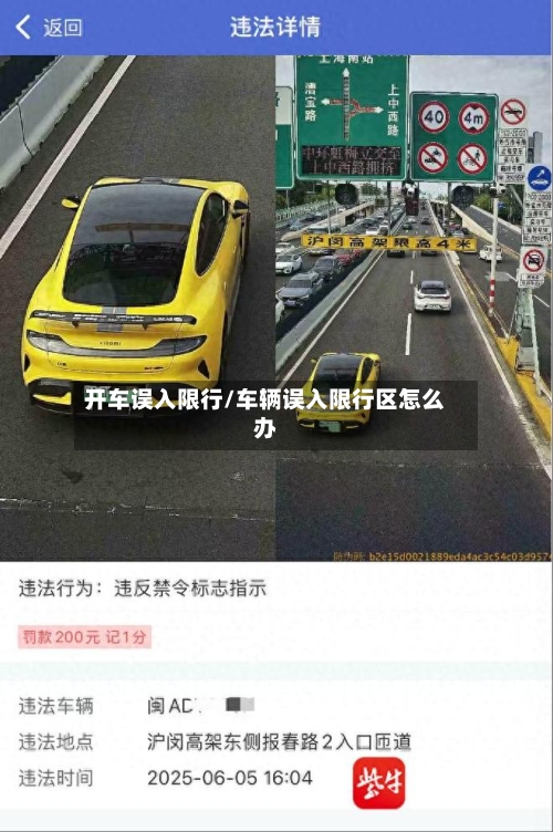 开车误入限行/车辆误入限行区怎么办