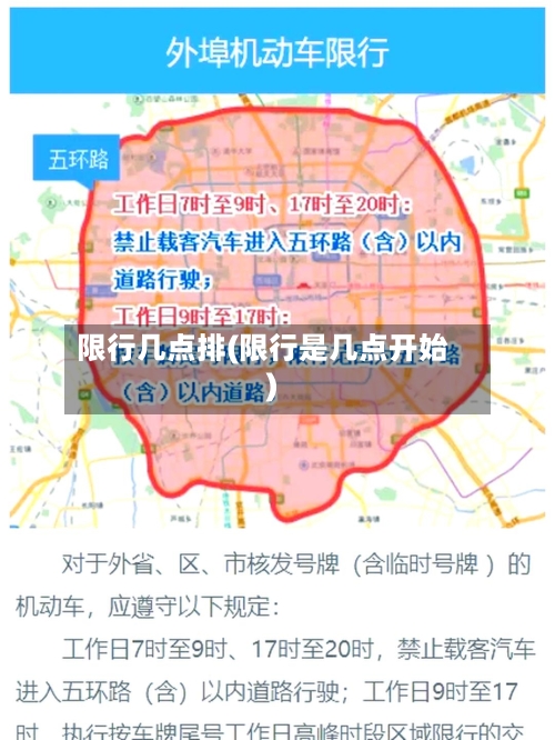 限行几点排(限行是几点开始)