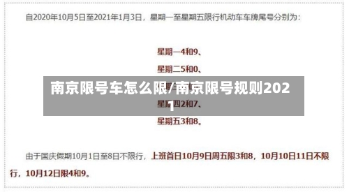 南京限号车怎么限/南京限号规则2021