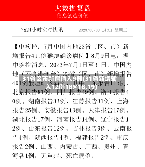 31省区市新增输入9例(31省新增输入12例18@18,19)-第2张图片