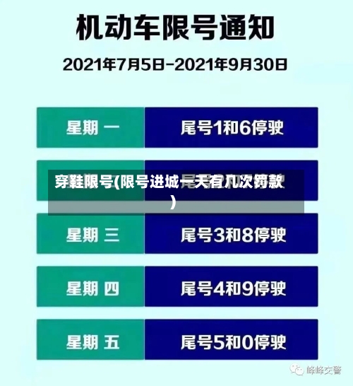 穿鞋限号(限号进城一天有几次罚款)-第2张图片