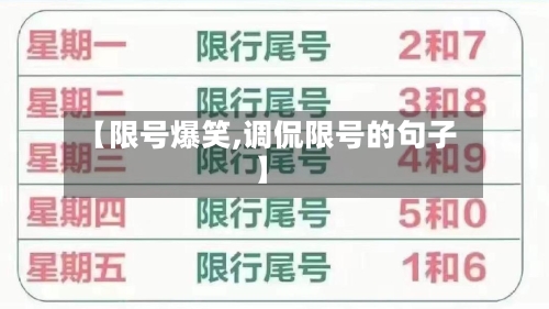 【限号爆笑,调侃限号的句子】-第2张图片
