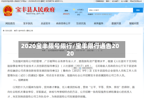 2020宝丰限号限行/宝丰限行通告2020-第2张图片