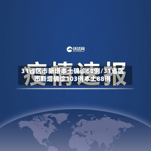 31省区市新增本土确诊60例/31省区市新增确诊103例本土88例