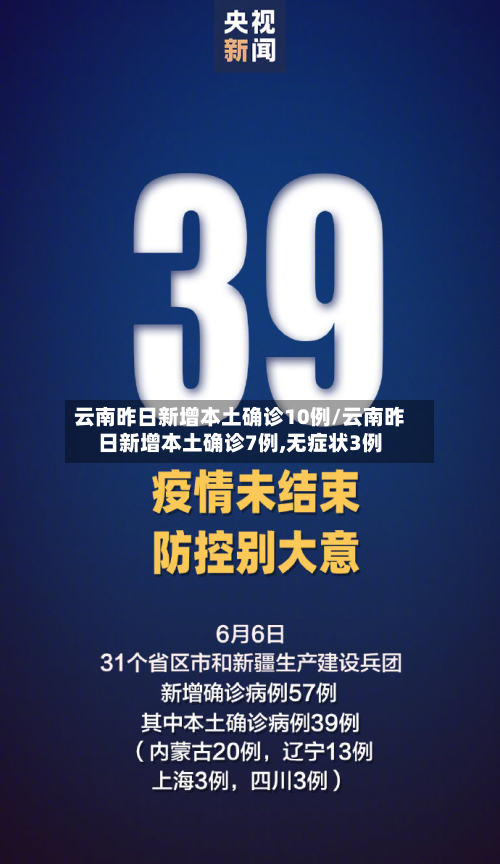 云南昨日新增本土确诊10例/云南昨日新增本土确诊7例,无症状3例-第2张图片