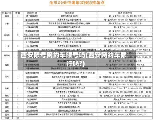 西安限号网约车限号吗(西安网约车限行吗?)-第2张图片