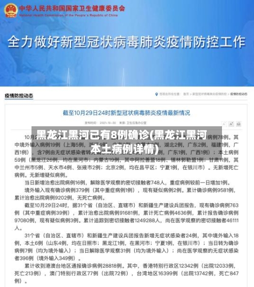 黑龙江黑河已有8例确诊(黑龙江黑河本土病例详情)