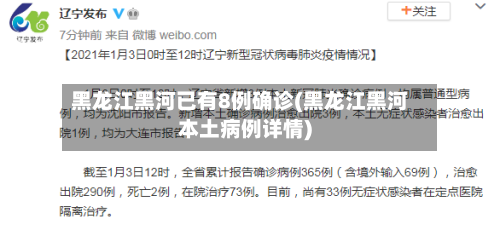 黑龙江黑河已有8例确诊(黑龙江黑河本土病例详情)-第3张图片