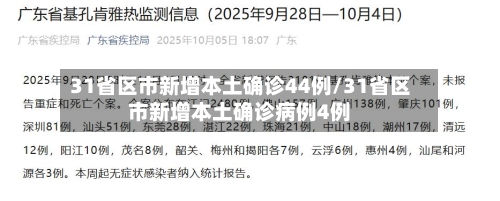 31省区市新增本土确诊44例/31省区市新增本土确诊病例4例
