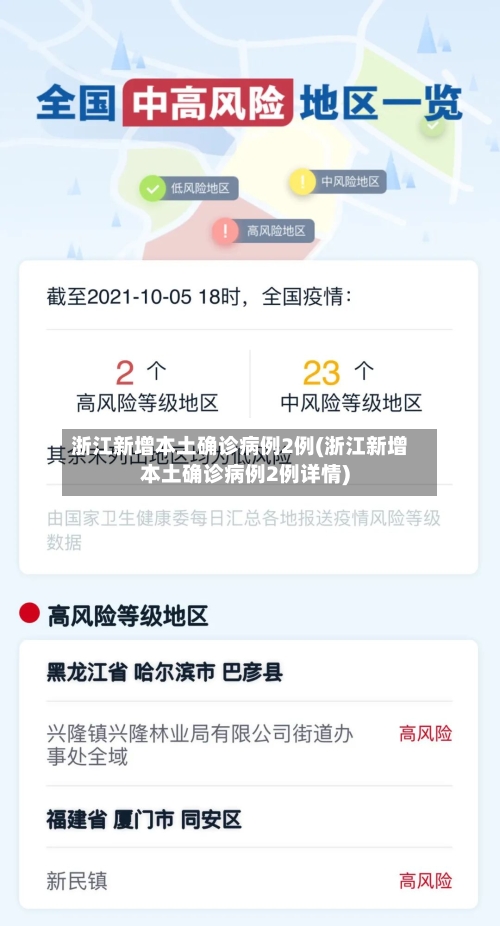 浙江新增本土确诊病例2例(浙江新增本土确诊病例2例详情)-第3张图片
