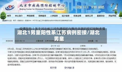 湖北1男童阳性系江苏病例密接/湖北 男童-第2张图片