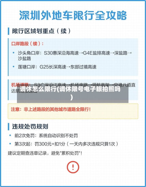 调休怎么限行(调休限号电子眼拍照吗)