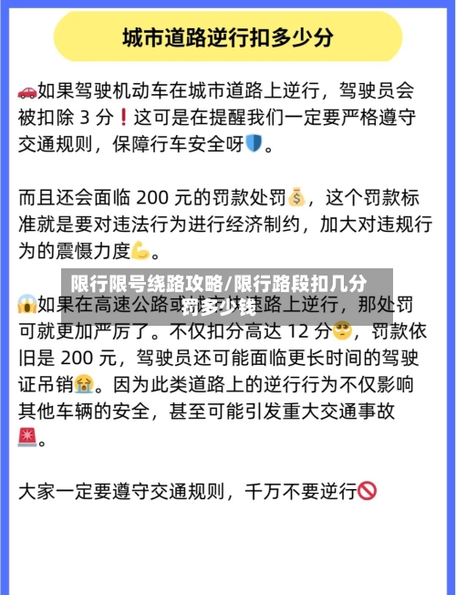 限行限号绕路攻略/限行路段扣几分罚多少钱