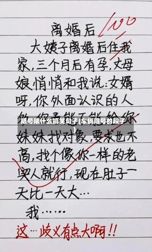 限号限什么搞笑句子(车辆限号的段子)-第2张图片