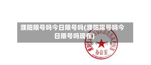 濮阳限号吗今日限号吗(濮阳限号吗今日限号吗现在)-第2张图片