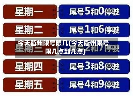今天衢州限号限几(今天衢州限号限几点到几点)