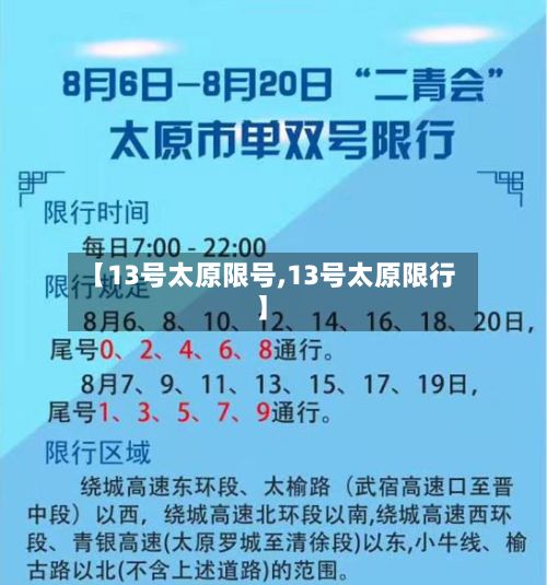 【13号太原限号,13号太原限行】-第3张图片