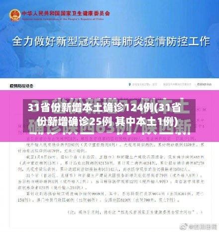 31省份新增本土确诊124例(31省份新增确诊25例 其中本土1例)-第3张图片