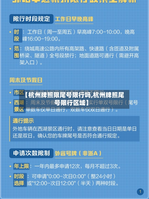 【杭州牌照限尾号限行吗,杭州牌照尾号限行区域】-第2张图片