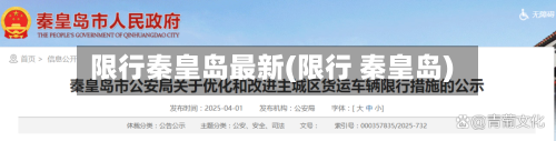 限行秦皇岛最新(限行 秦皇岛)-第3张图片