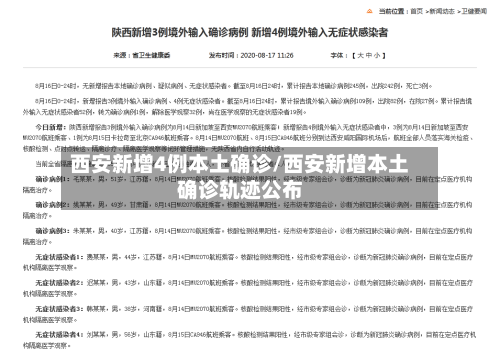 西安新增4例本土确诊/西安新增本土确诊轨迹公布