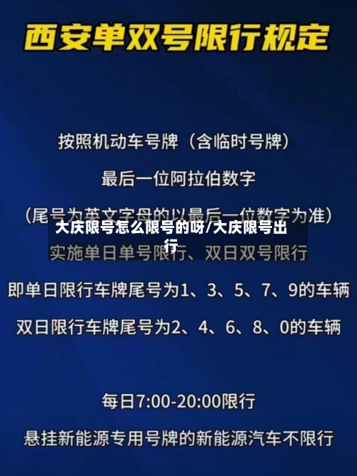 大庆限号怎么限号的呀/大庆限号出行