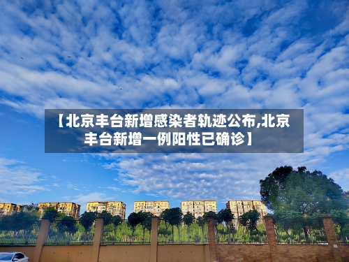 【北京丰台新增感染者轨迹公布,北京丰台新增一例阳性已确诊】