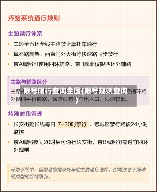 限号限行查询全国(限号规则查询)