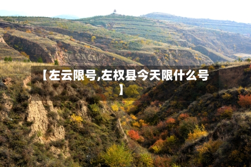 【左云限号,左权县今天限什么号】-第2张图片