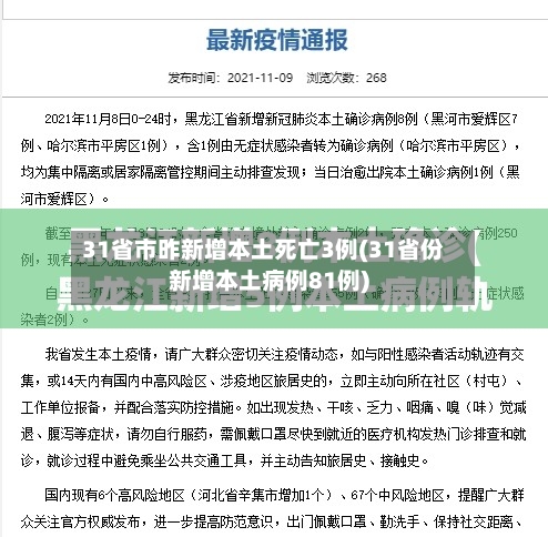 31省市昨新增本土死亡3例(31省份新增本土病例81例)