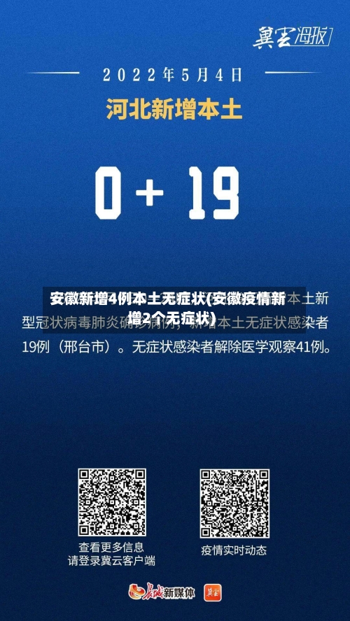 安徽新增4例本土无症状(安徽疫情新增2个无症状)-第2张图片