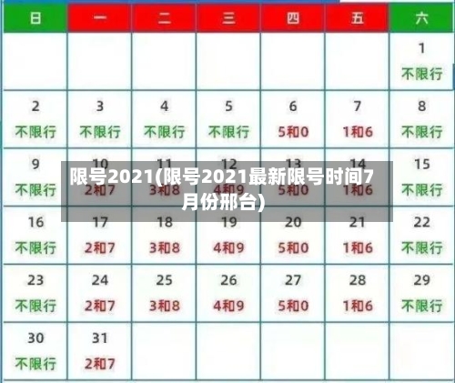 限号2021(限号2021最新限号时间7月份邢台)-第2张图片