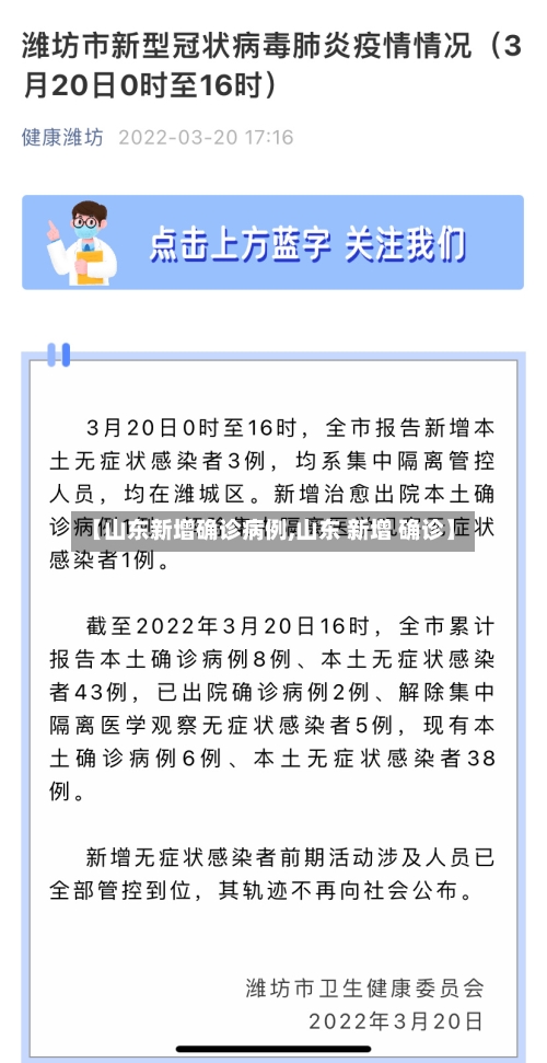 【山东新增确诊病例,山东 新增 确诊】