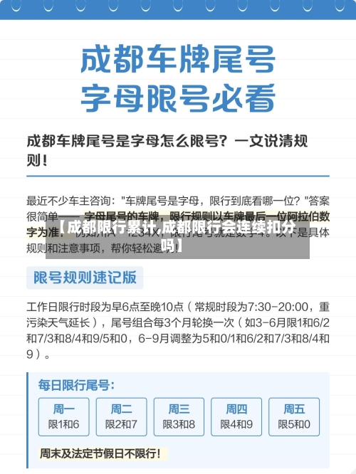 【成都限行累计,成都限行会连续扣分吗】
