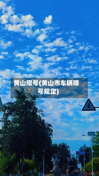 黄山限号(黄山市车辆限号规定)-第2张图片