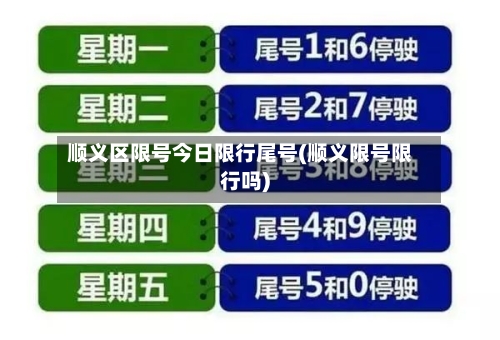 顺义区限号今日限行尾号(顺义限号限行吗)