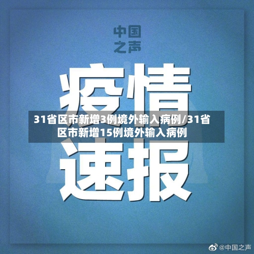 31省区市新增3例境外输入病例/31省区市新增15例境外输入病例