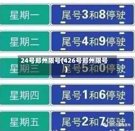 24号郑州限号(426号郑州限号)-第2张图片