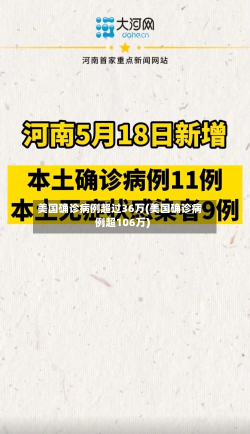 美国确诊病例超过36万(美国确诊病例超106万)-第2张图片